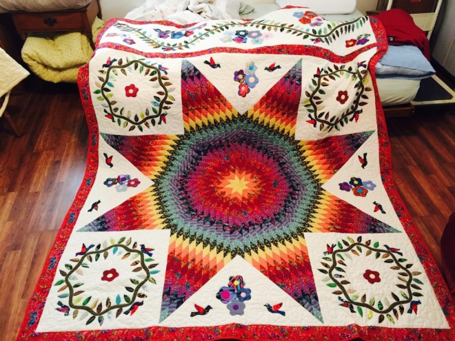 8-pointed star quilt by Sally Eklund