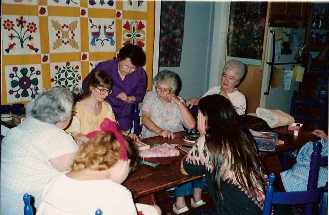 a quilting class conducted by Sally Eklund