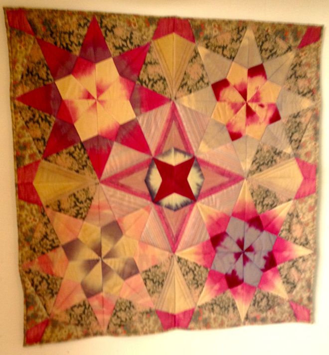 untitled geometric star-themed quilt by Sally Eklund