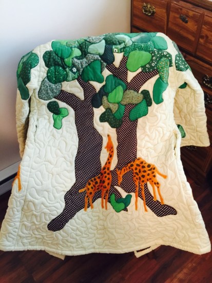 Giraffe jacket by Sally Eklund (back)