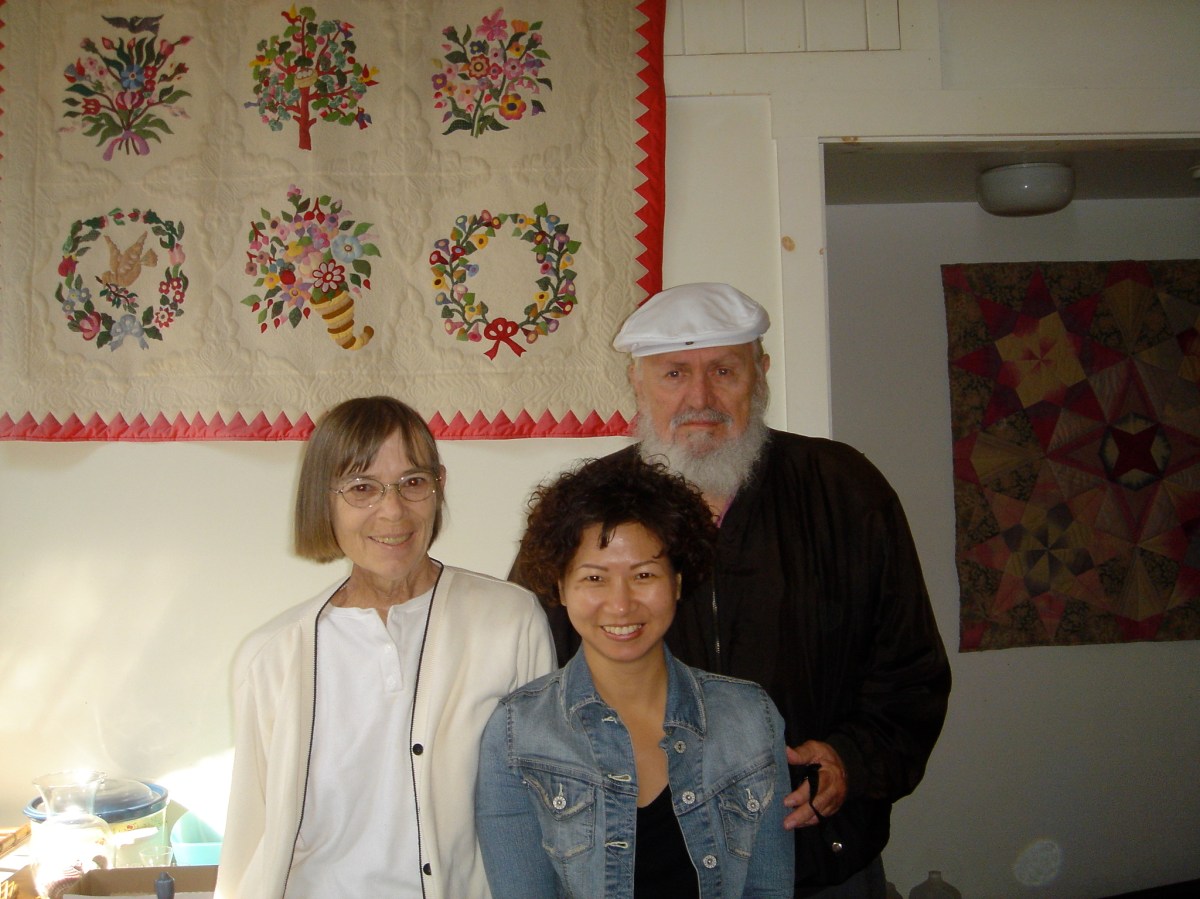 Sally Eklund with her husband and daughter-in-law in 2006