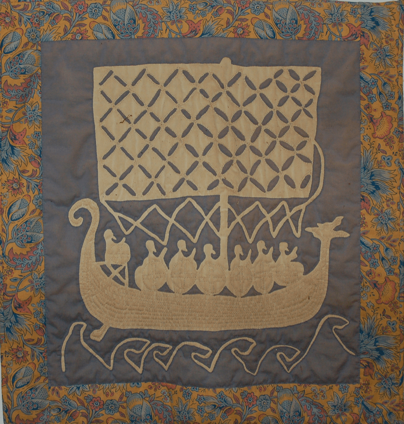 A Norse-themed quilt drawing inspiration from family history by Sally Eklund