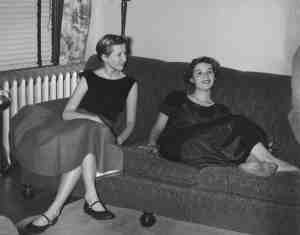 a classmate and Sally in the mid-1950s