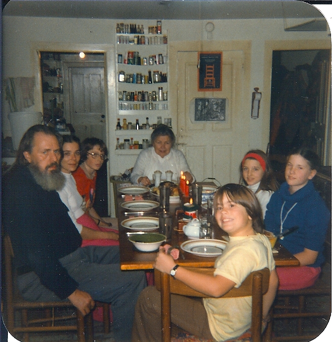family meal in the 1980s