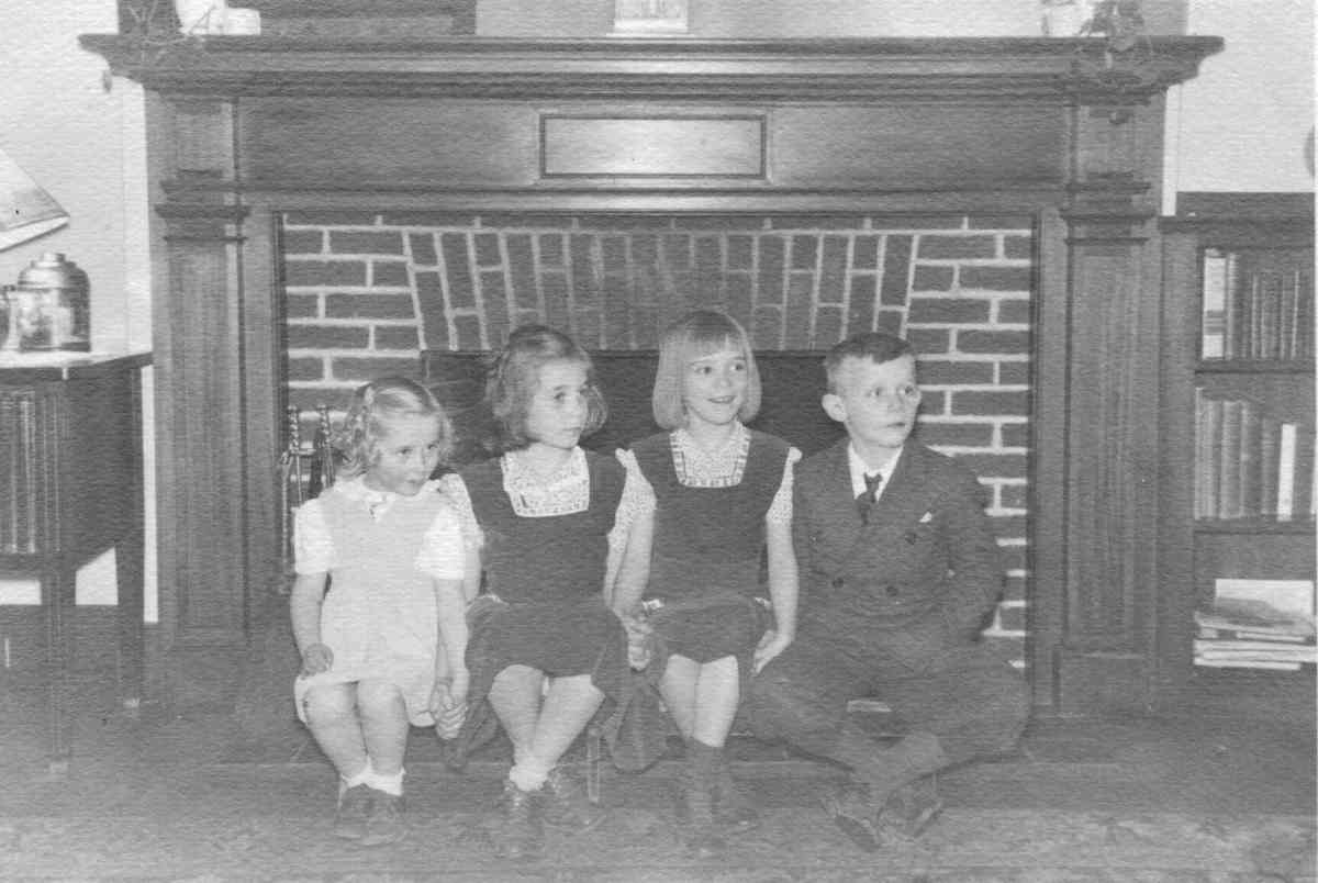 four West kids Martha, Nancy, Sally, and George in the 1940s