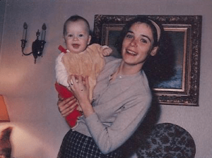 Sally shortly after adopting oldest son in late 1964