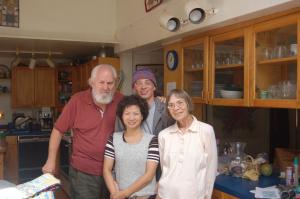 Sally with husband, older son, and daughter-in-law in 2008