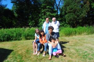 with dear friends Philip, Penny, and family in the Caribbean around the late 1990s